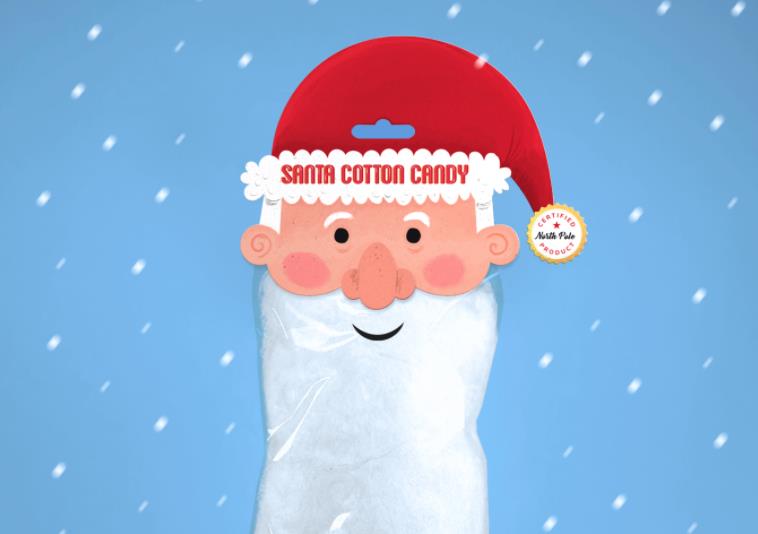 圣誕老人形象的棉花糖包裝設(shè)計 圣誕老人形象的棉花糖包裝設(shè)計